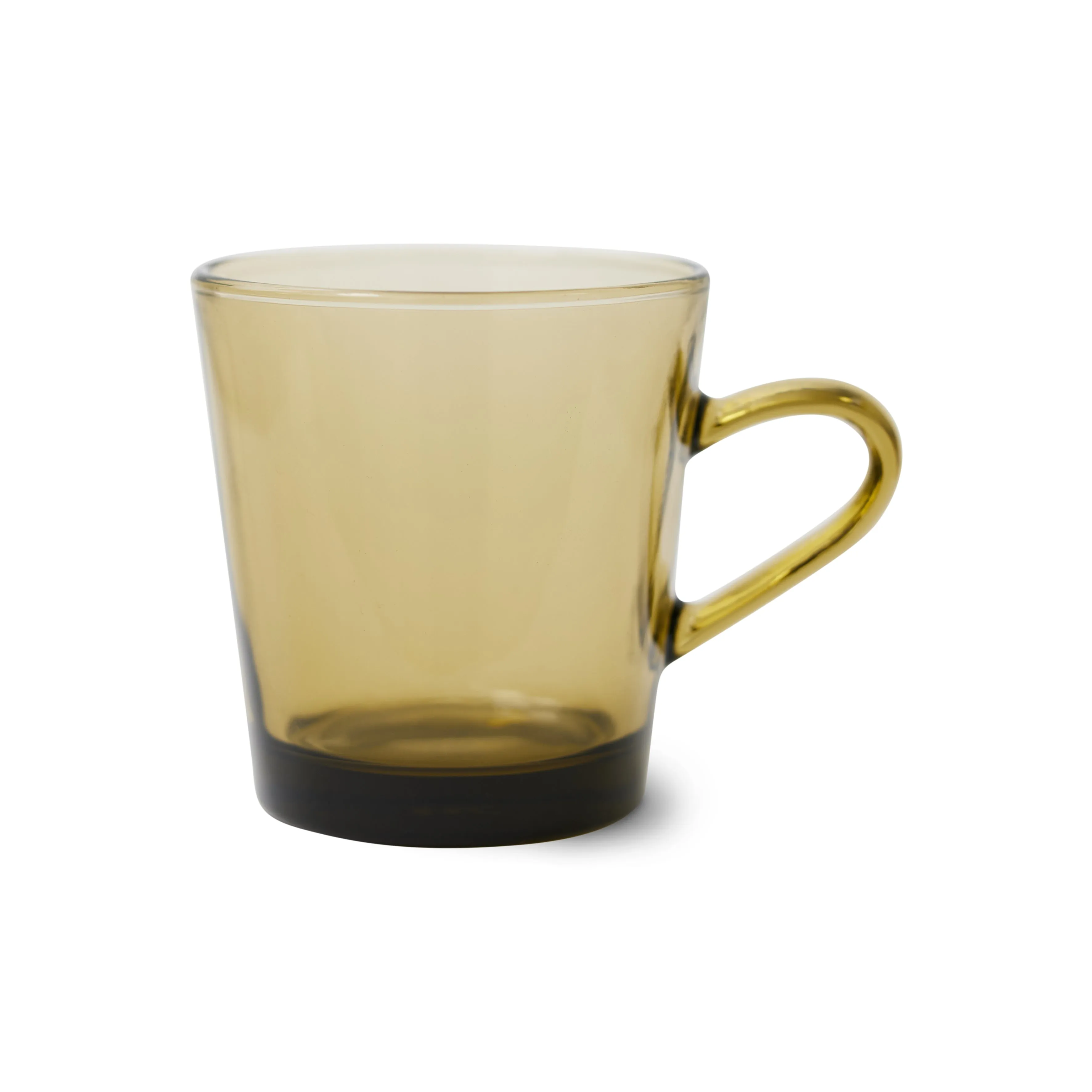 70s Glassware: Coffee Cups Mud Brown (Set of 4)
