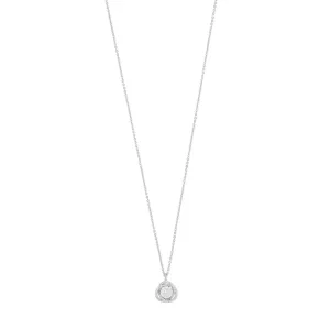 Ace Cubic Zirconia Pendant Necklace | Silver Plated