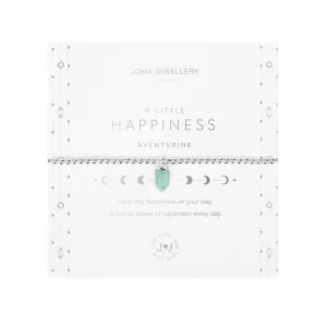 Affirmation Crystal 'Happiness' Bracelet | Silver Plated with Aventurine