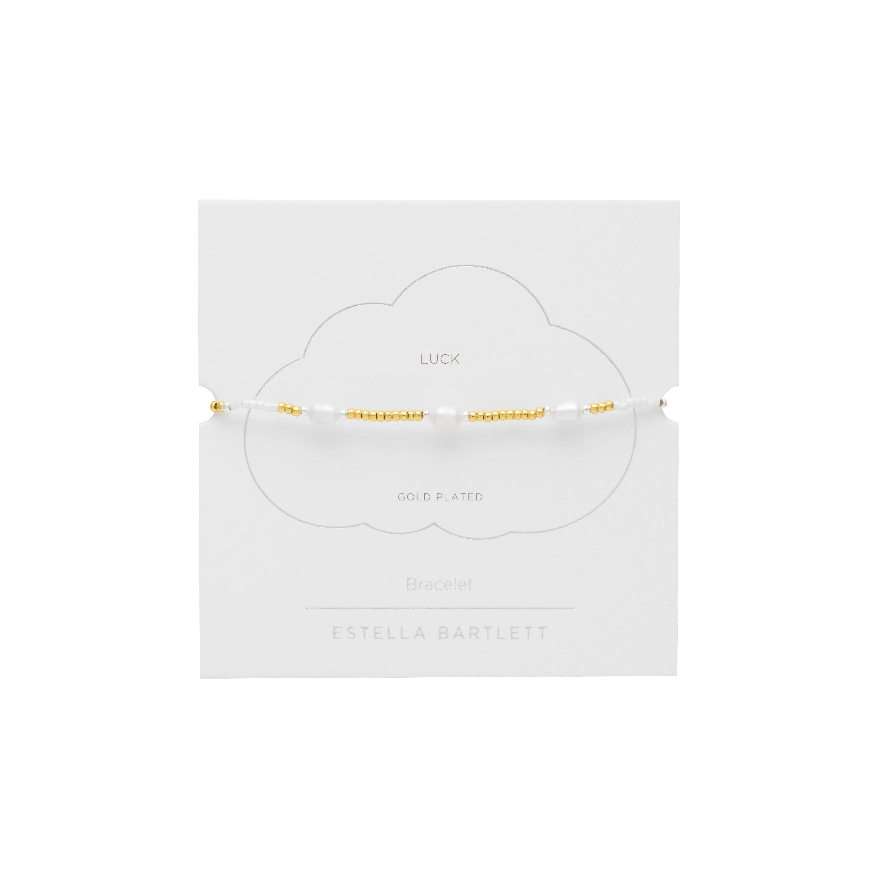 Amelia Pearl Station Bracelet | Gold Plated