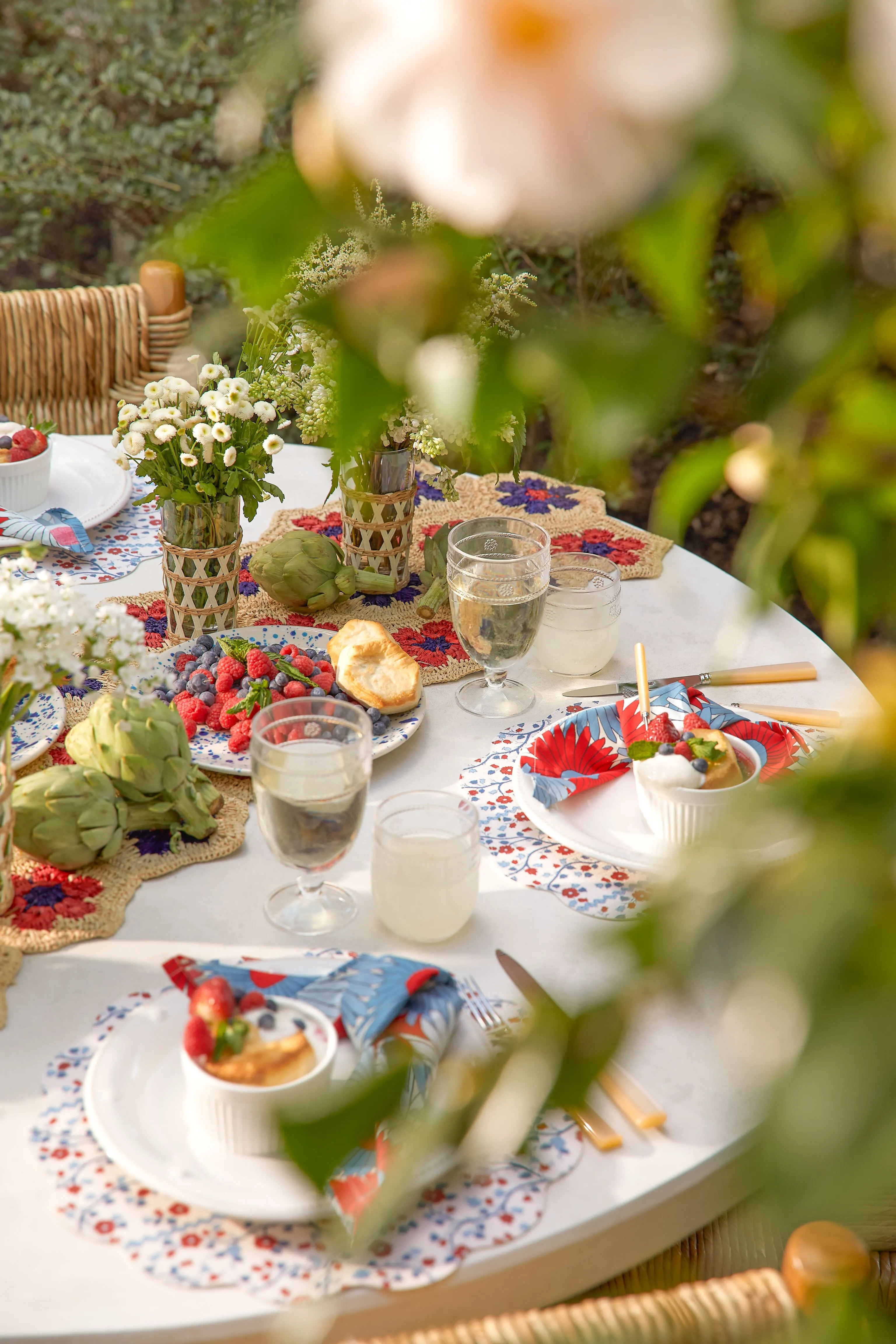 Americana Flower Table Runner