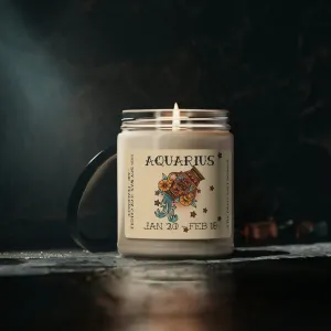 AQUARIUS Zodiac Scented Soy Candle, 9oz