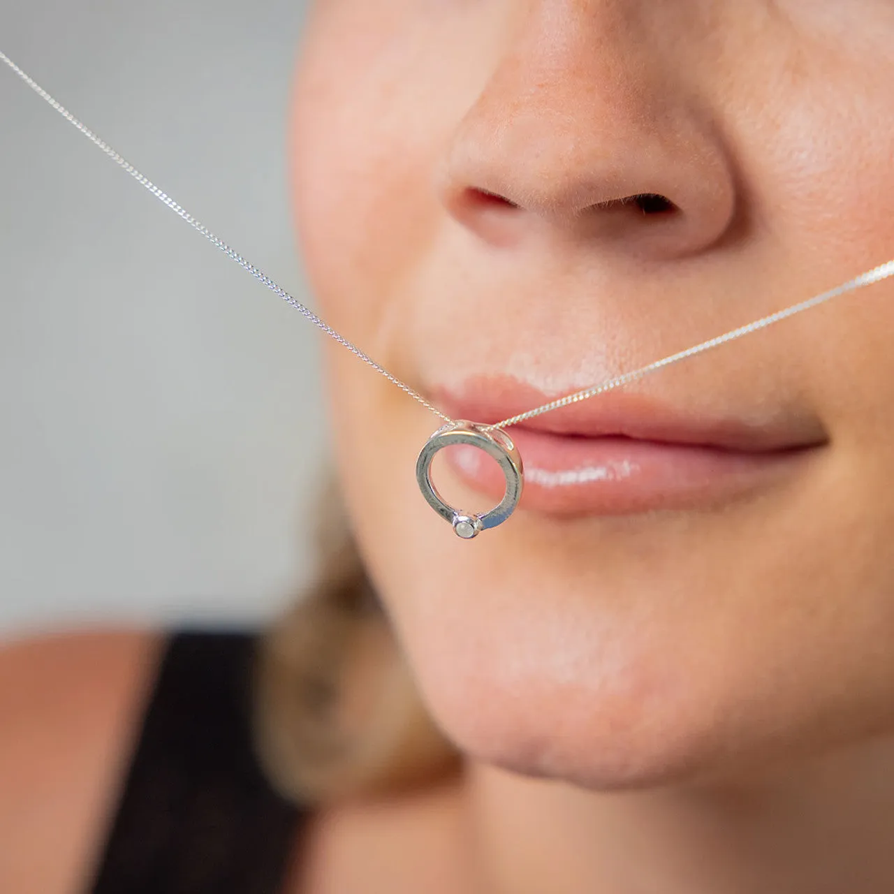 Bea Moonstone Pendant Necklace | Sterling Silver