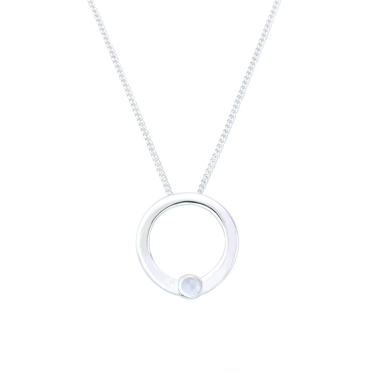 Bea Moonstone Pendant Necklace | Sterling Silver