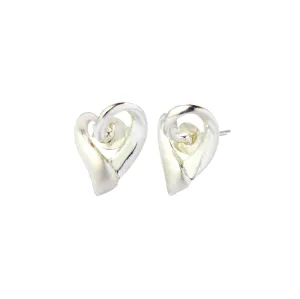 Beverly Heart Stud Earrings | Sterling Silver