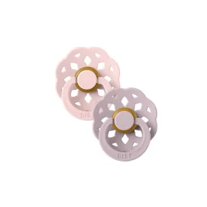 BIBS Boheme Latex Pacifiers - Blossom/Dusky Lilac - 2 Pack