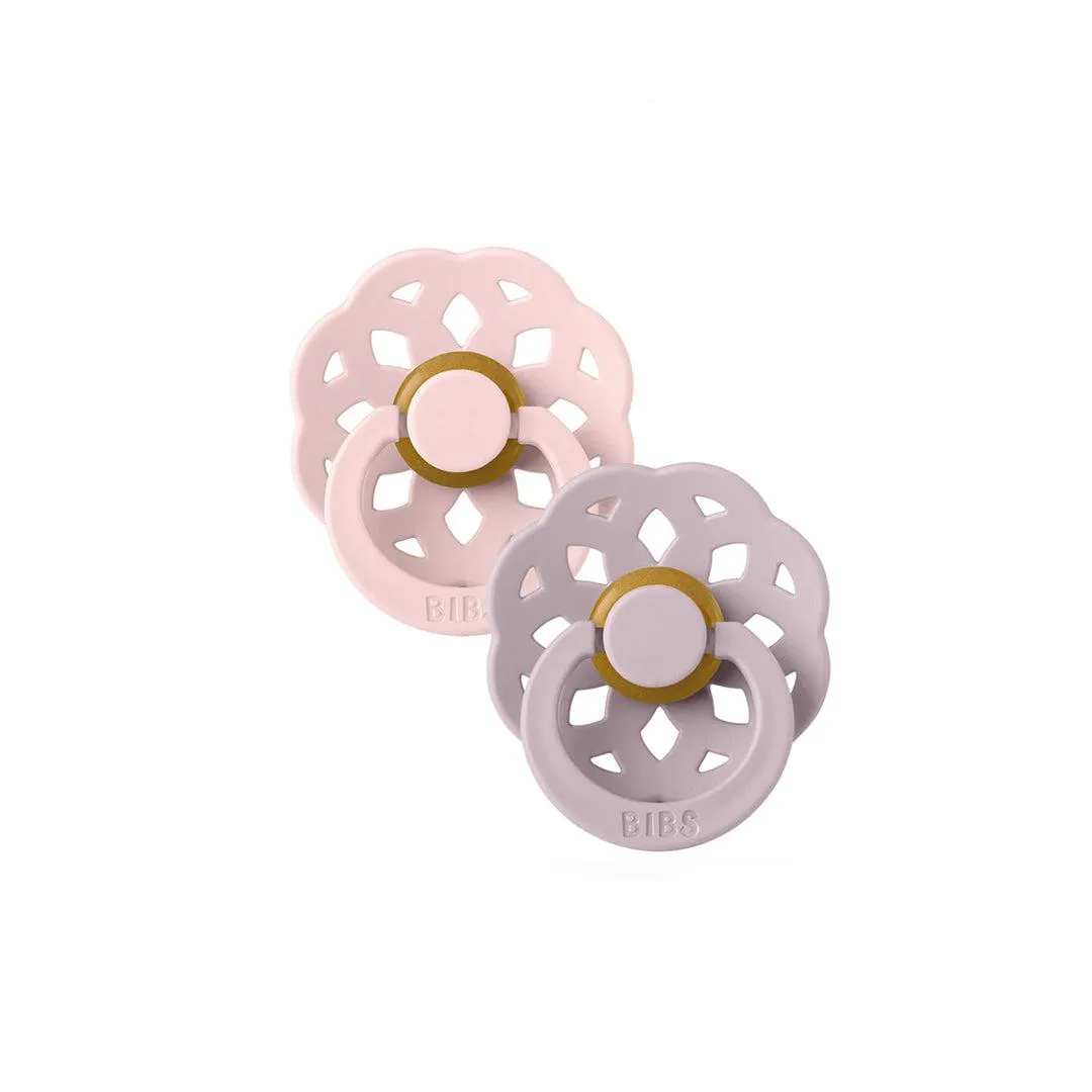 BIBS Boheme Latex Pacifiers - Blossom/Dusky Lilac - 2 Pack