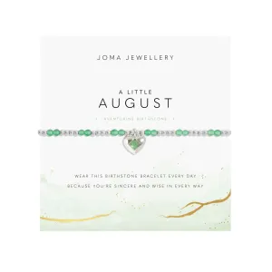 Birthstone A Little 'August' Aventurine Bracelet | Silver Plated