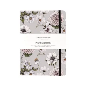 Blanc Floral A5 Lined Notebook | Stone