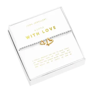 Boxed A Little 'With Love' Bracelet | Silver & Gold Plated