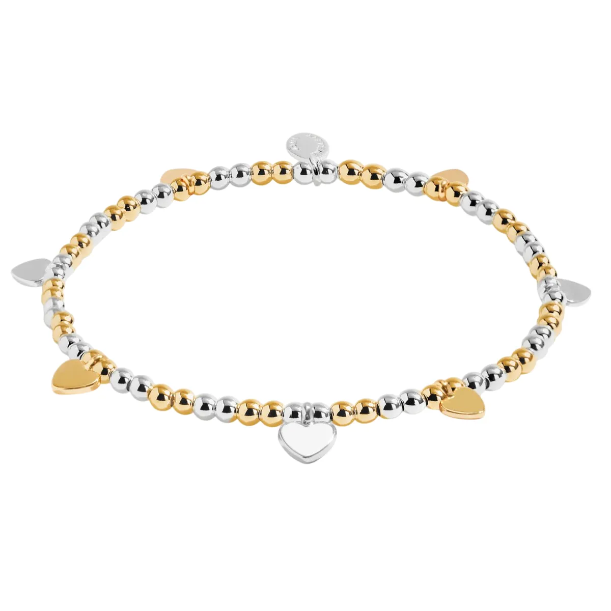 Bracelet Bar Heart Charms Bracelet | Silver & Gold Plated