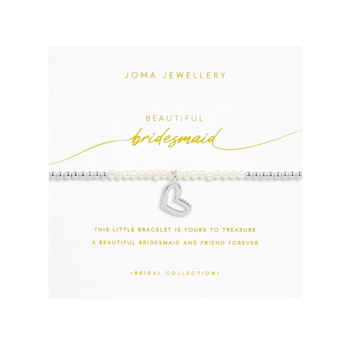 Bridal 'Bridesmaid' Bracelet | Silver Plated with Mother of Pearl