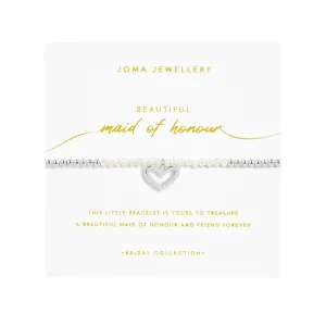 Bridal 'Maid Of Honour' Bracelet | Silver Plated with Mother of Pearl