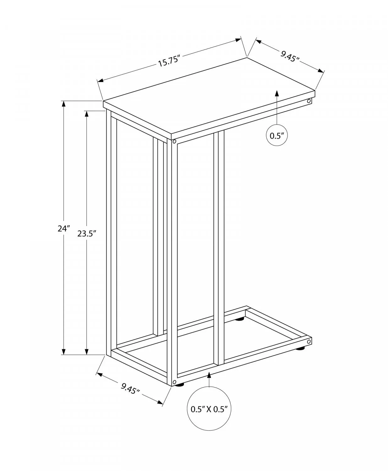 Calix Side Table - White