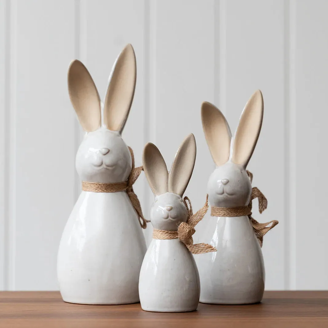 Ceramic Bunny with Bow | Small