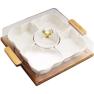 Ceramic Fruit Dish with Base 5pc S