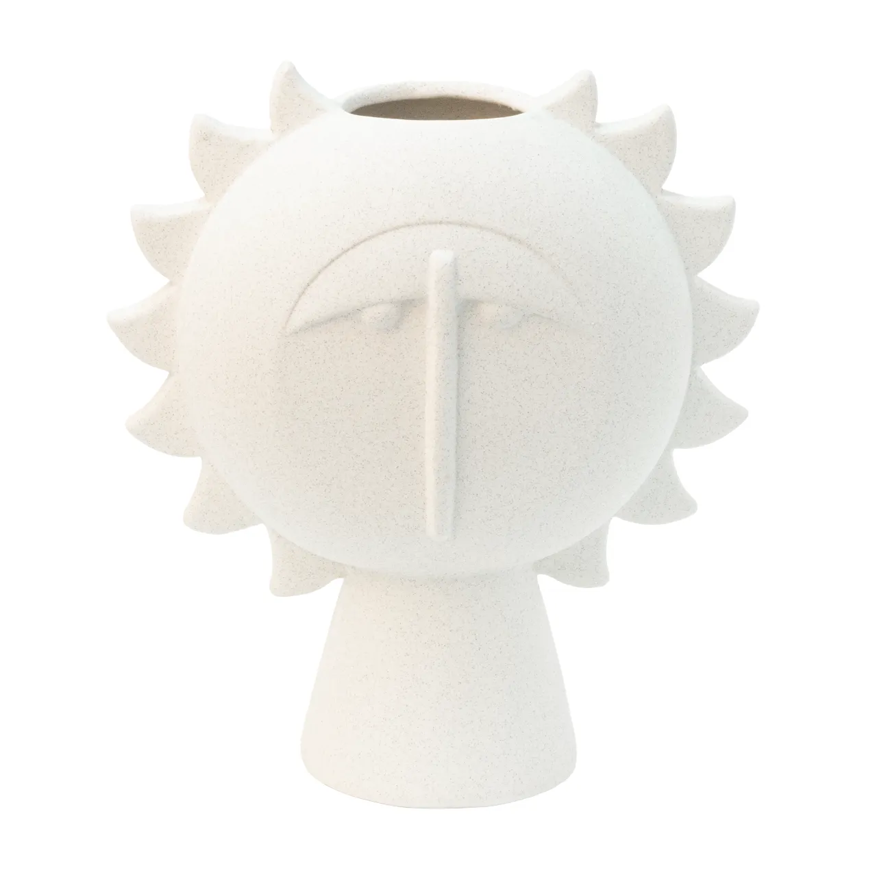 Ceramic Vase | Face | White