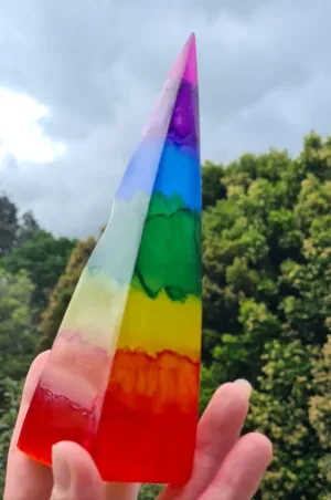 CHAKRA SELENITE PYRAMID made by me