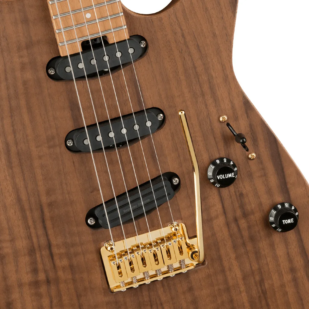Charvel Pro-Mod DK22 SSS 2PT CM Mahogany with Walnut, Caramelized Maple Fingerboard, Natural