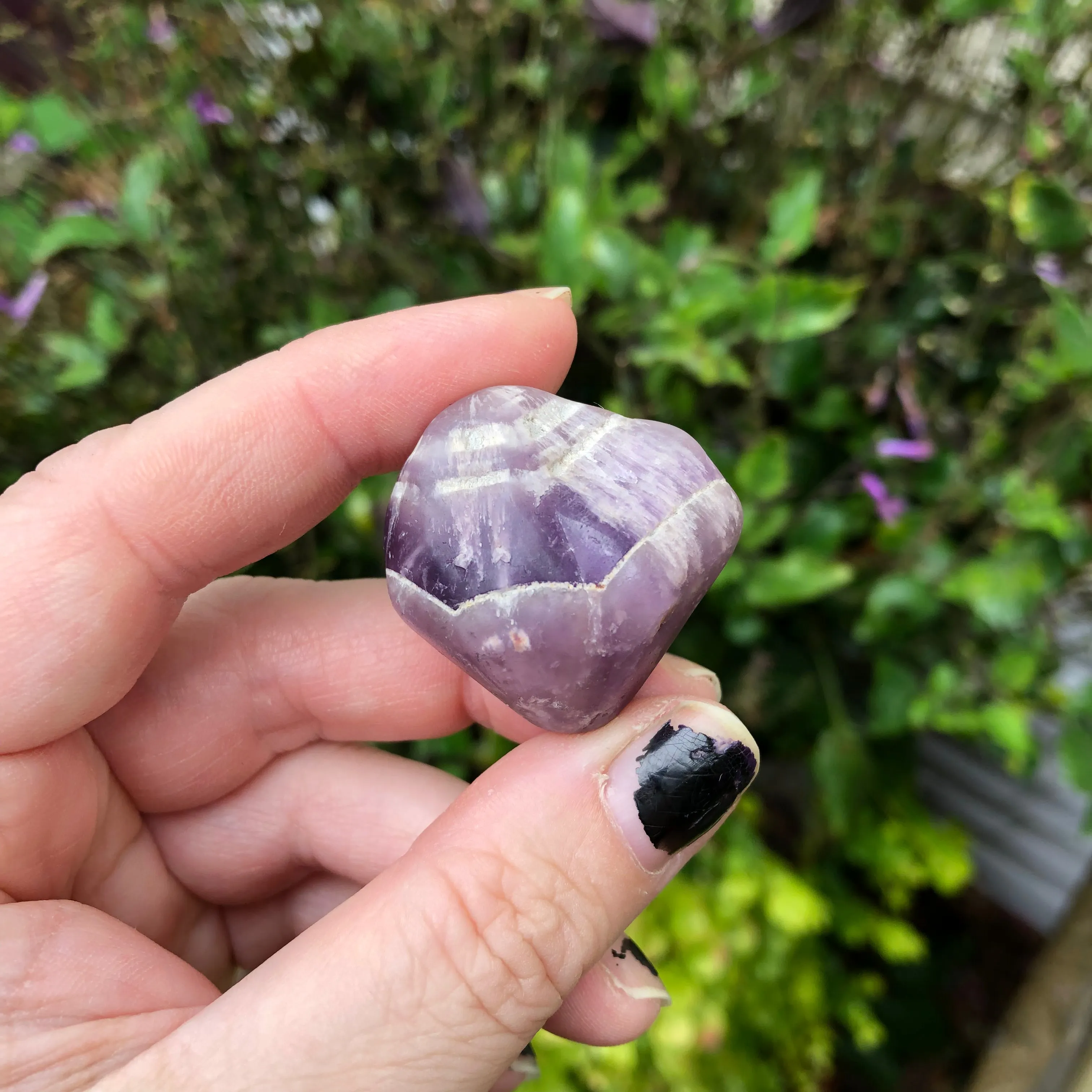 Chevron Amethyst - Large Tumble Stone