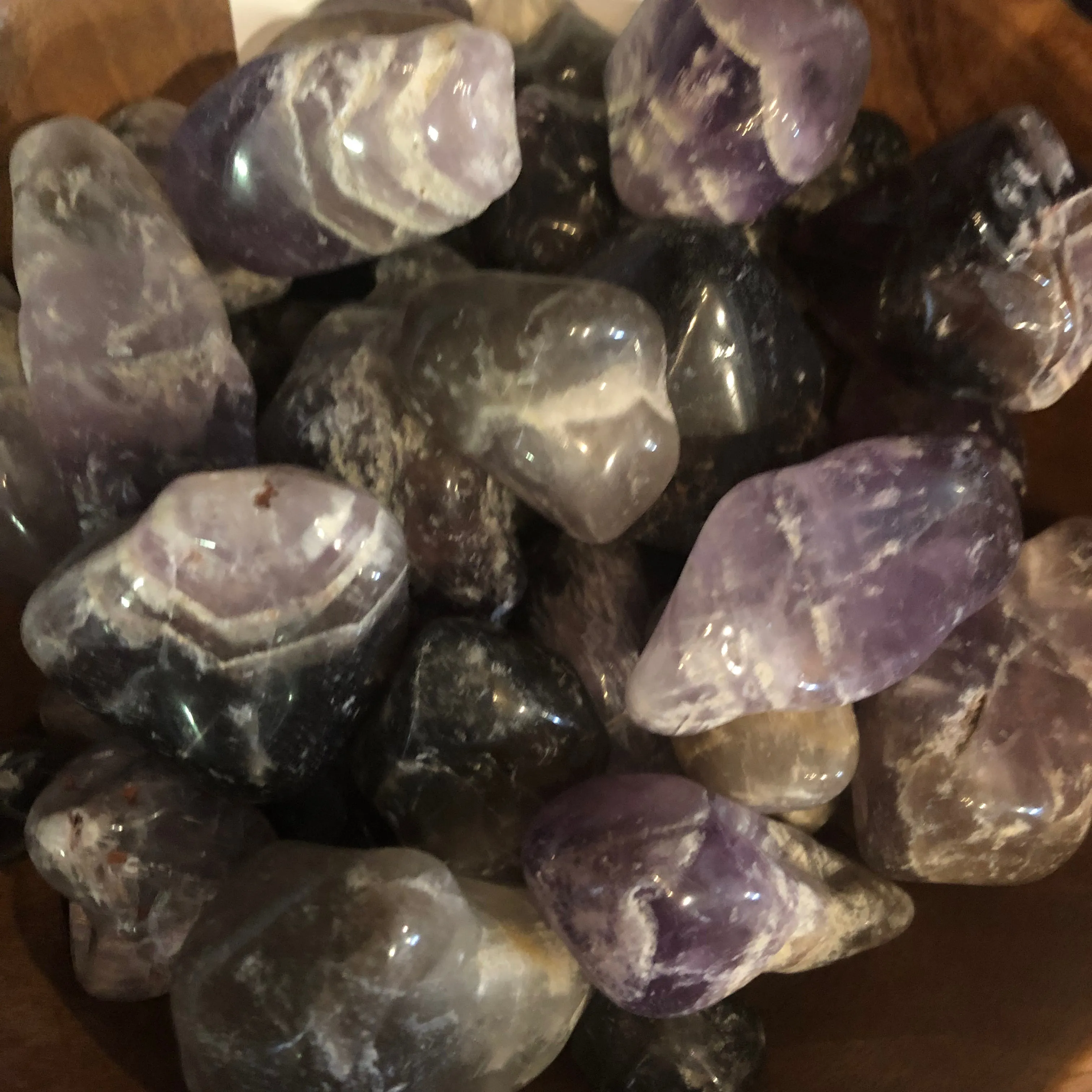 Chevron Amethyst - Large Tumble Stone