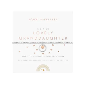 Children's A Little 'Lovely Granddaughter' Bracelet | Silver & Rose Gold Plated