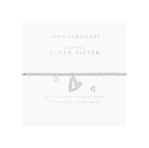 Children's A Little 'Super Sister' Bracelet | Silver Plated