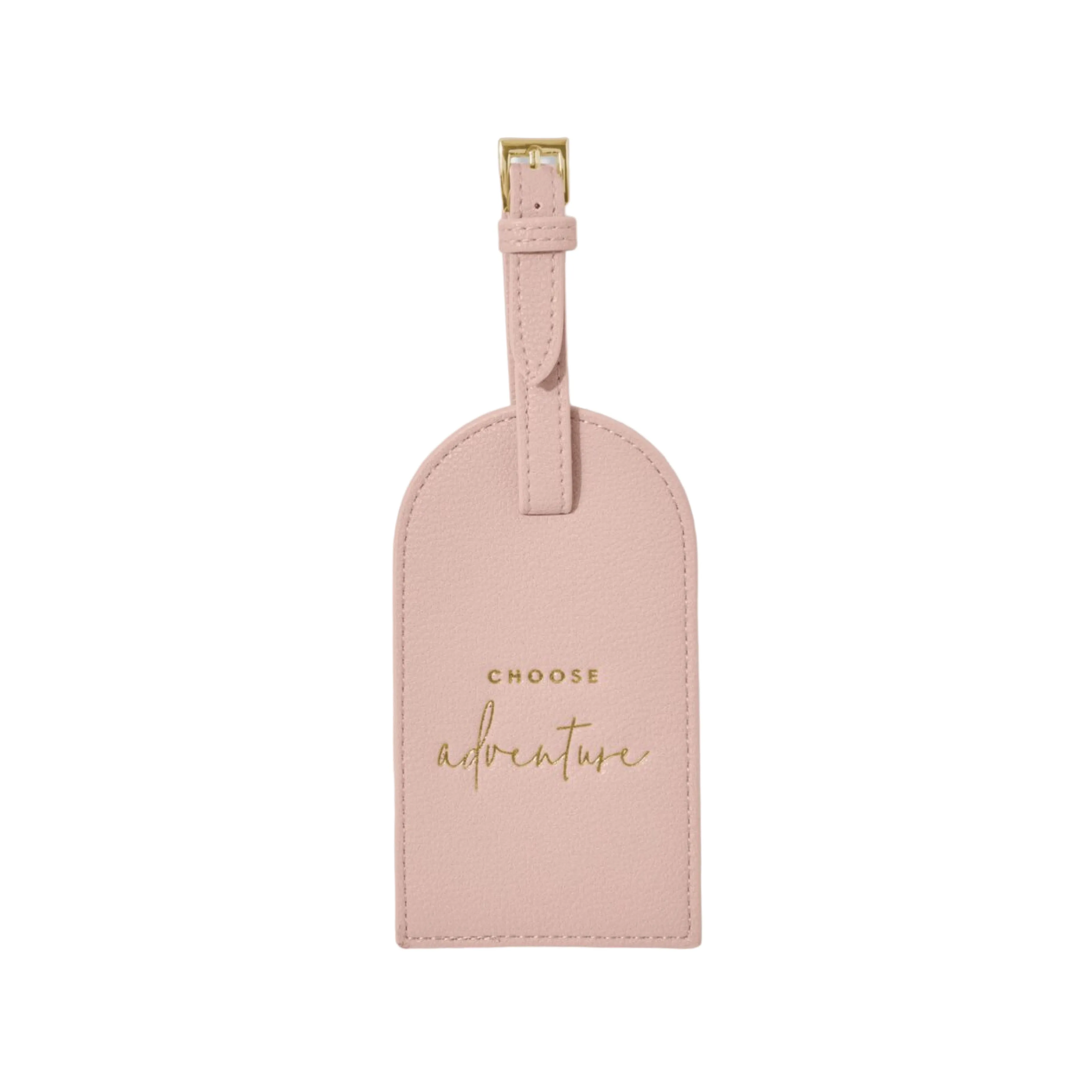'Choose Adventure' Luggage Tag | Dusty Pink