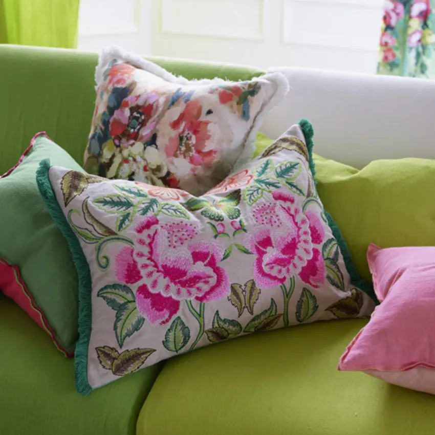Christian Lacroix | Isabella Embroidered Fuchsia Cushion