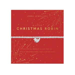 Christmas A Little 'Christmas Robin' Bracelet | Silver Plated