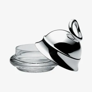 Christofle | Vertigo Butter Dish With Cover Silver Plated