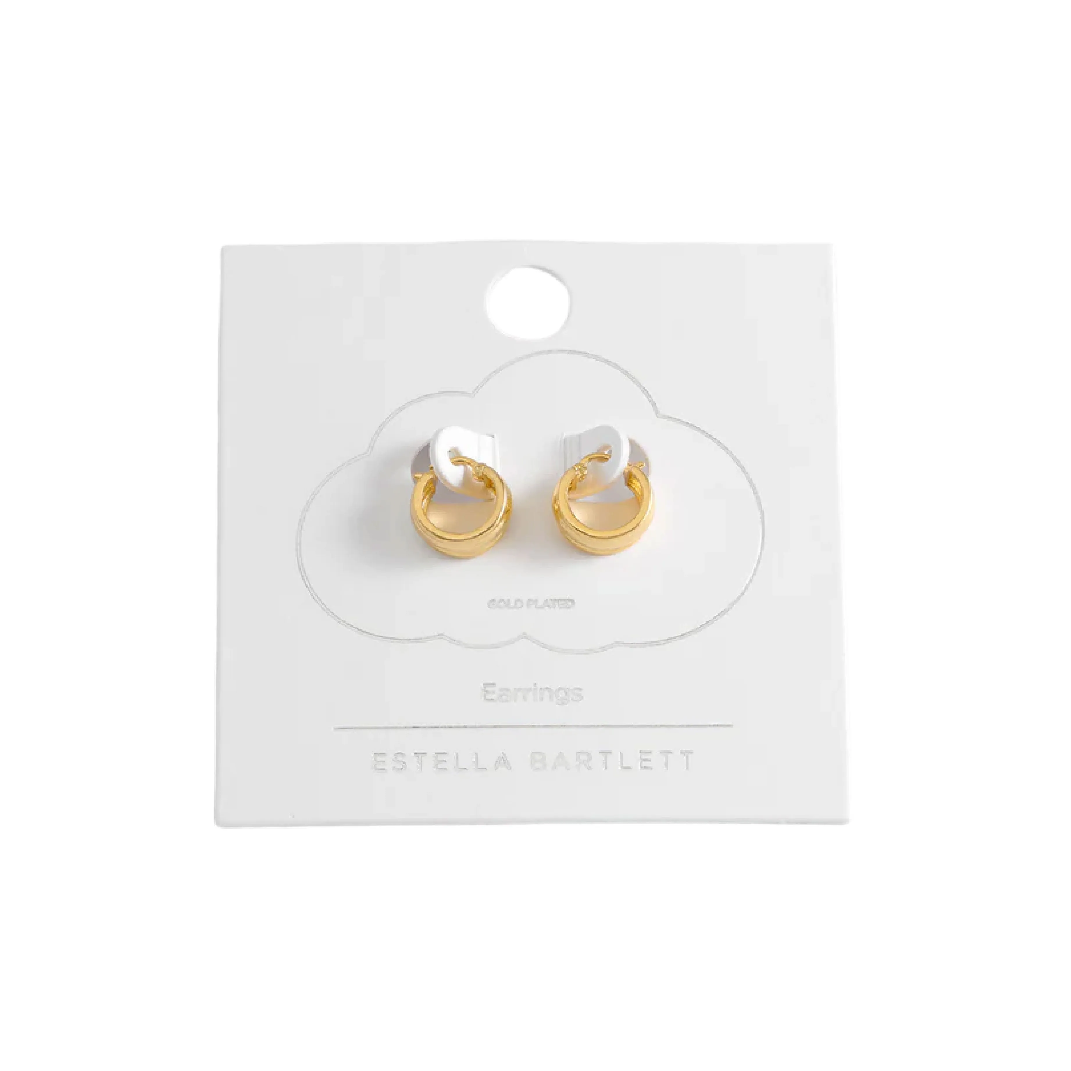 Chunky Textured Hoop Earrings | Gold Plated