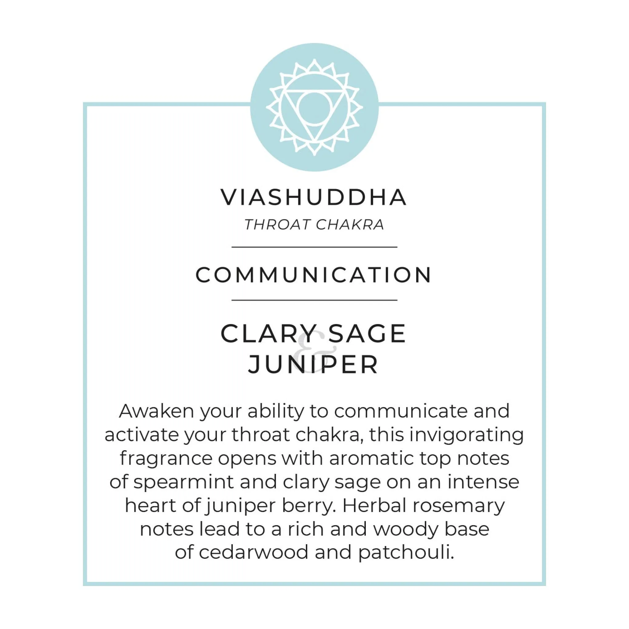 Clary Sage & Juniper Scented Candle | Communication | Energies Collection