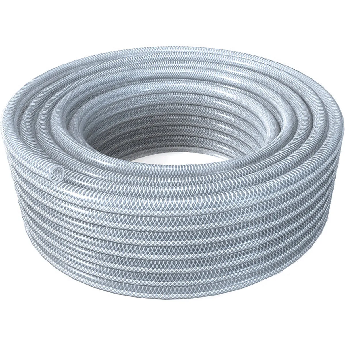 Clear Braid-Reinforced PVC Hose 12.5mm ID/18mm OD (13bar)