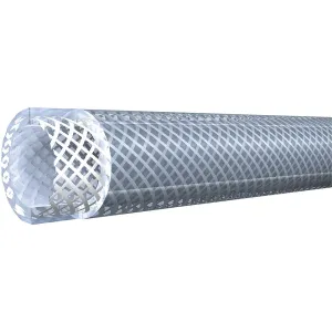 Clear Braid-Reinforced PVC Hose 6mm ID/11mm OD (13bar)