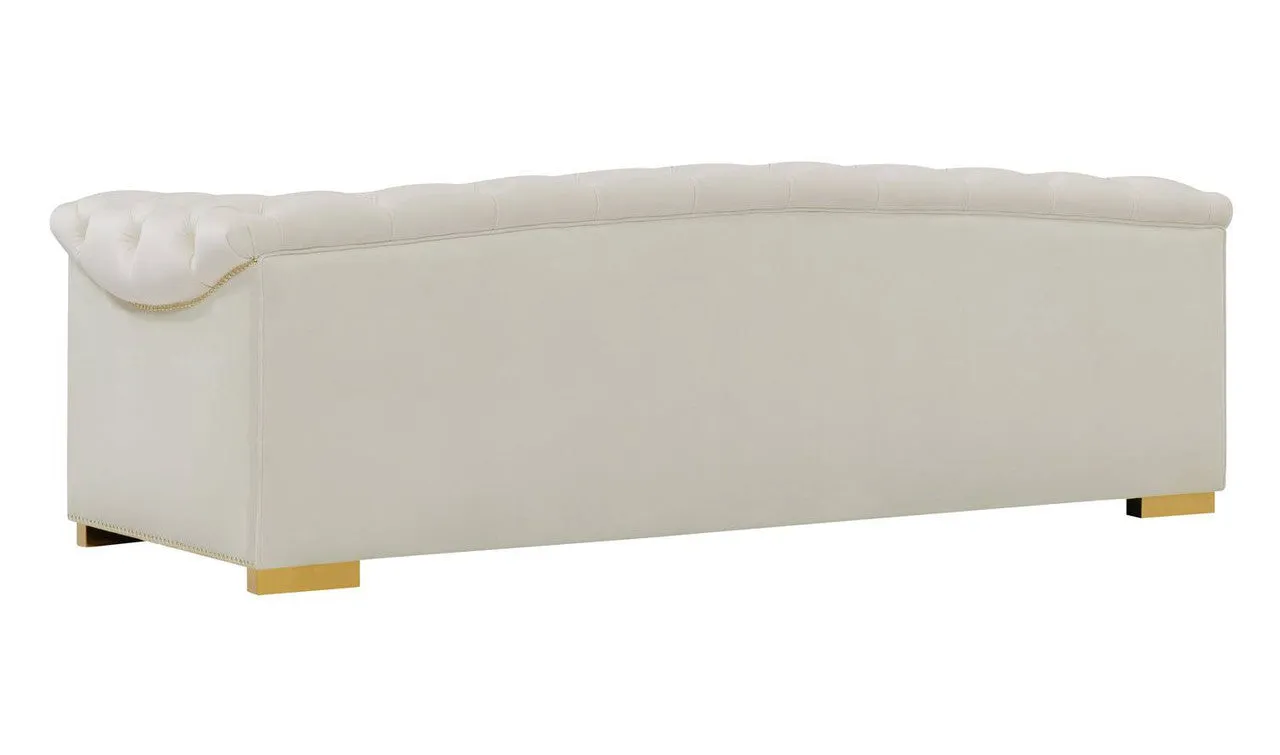Corlett Velvet Sofa - Cream