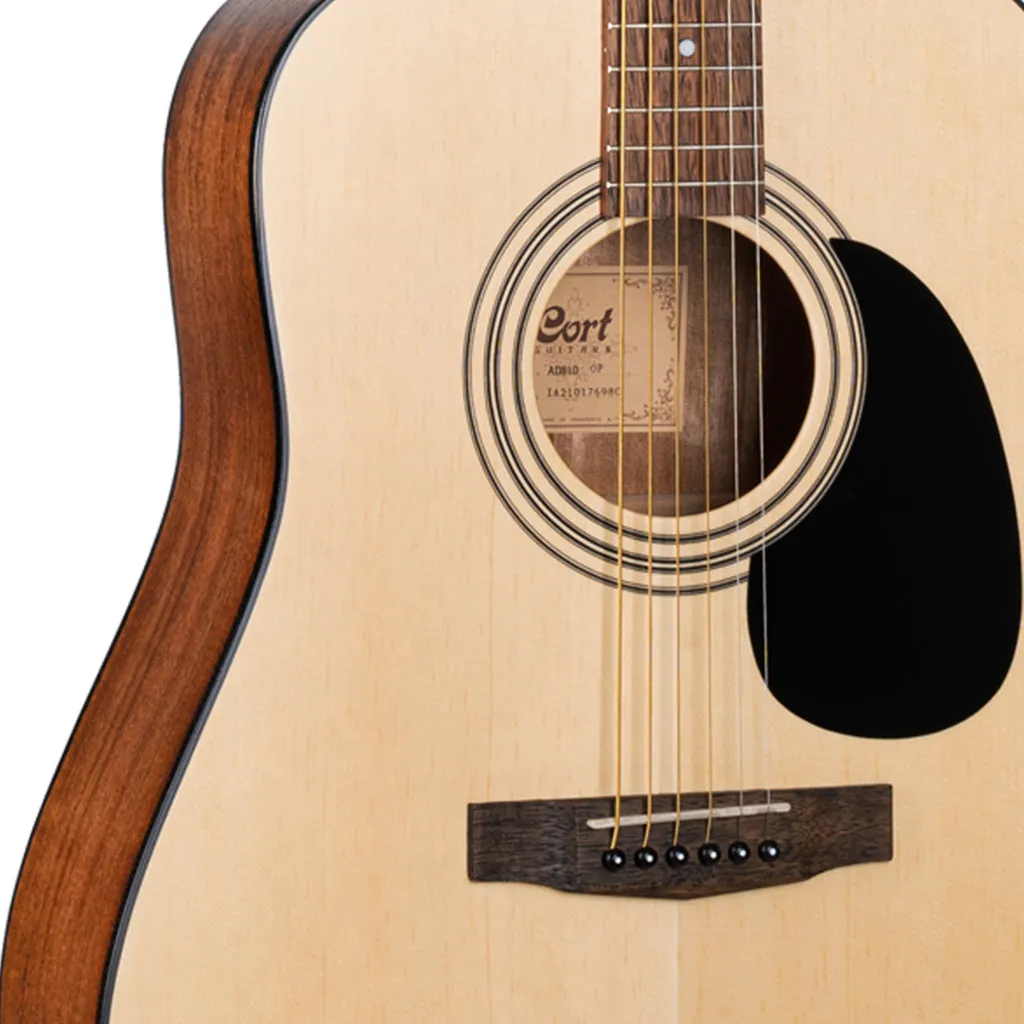 Cort AD810 Dreadnought Acoustic Guitar - Open Pore Natural Finish