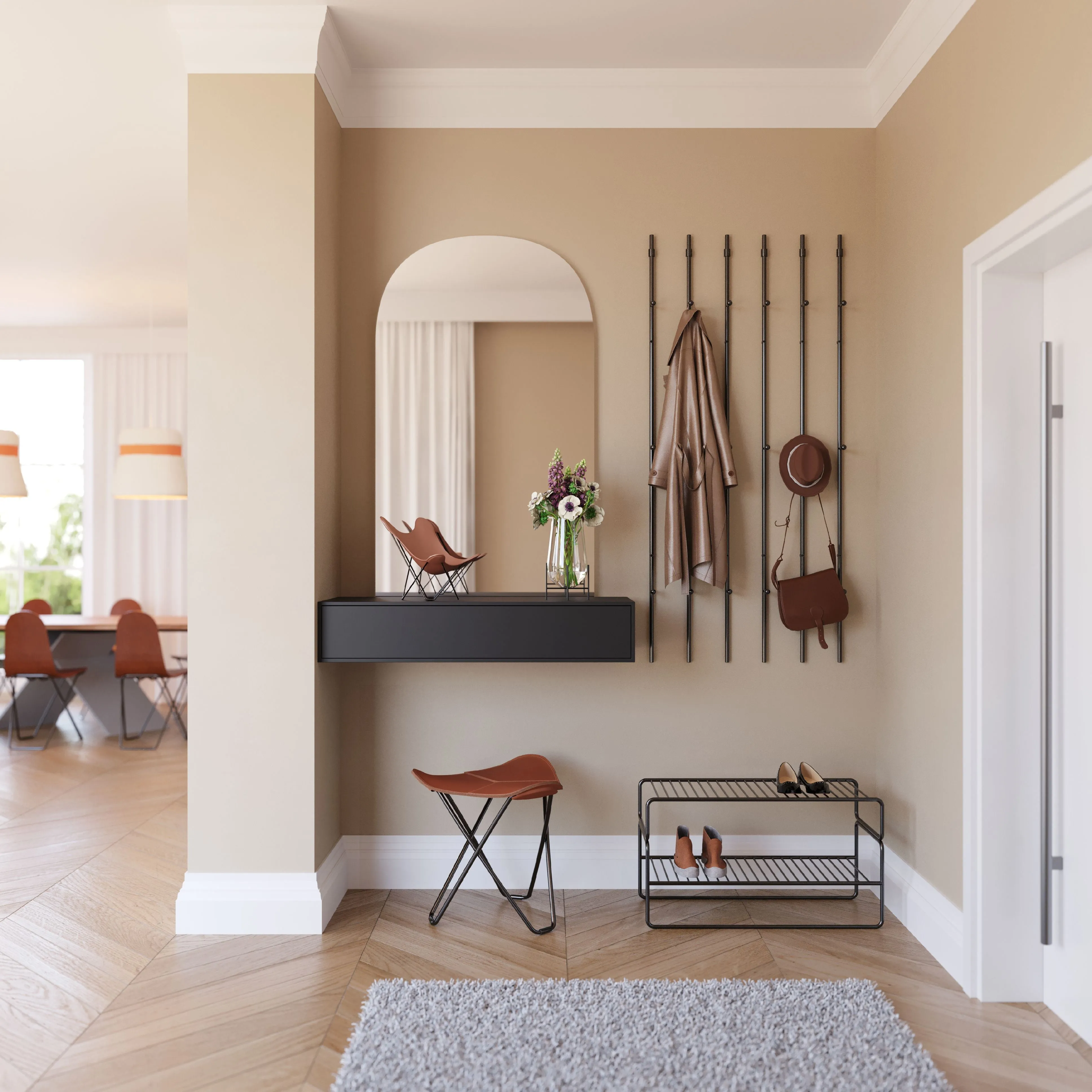 Cuero Coat Rack 2 Pcs.