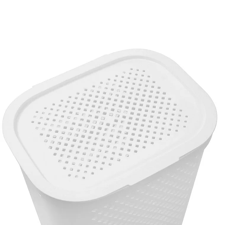 Diamond Laundry Hamper w/ Lid, 56L, Asstd