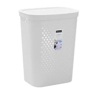 Diamond Laundry Hamper w/ Lid, 56L, Asstd