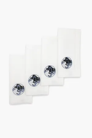 Disco Ball Dinner Napkins Set of 4