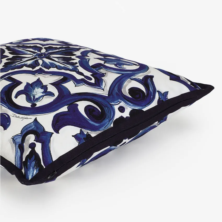 Dolce & Gabbana Casa | Blue Mediterraneo Canvas Cushion