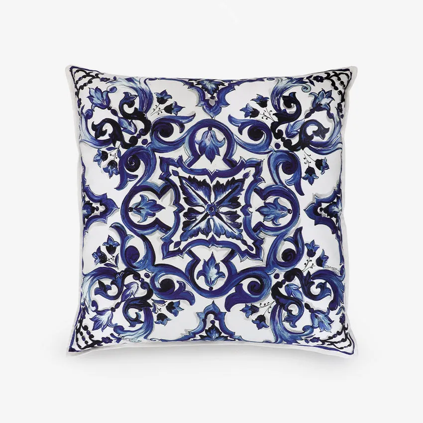 Dolce & Gabbana Casa | Blue Mediterraneo Canvas Cushion