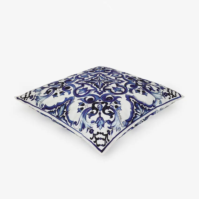 Dolce & Gabbana Casa | Blue Mediterraneo Canvas Cushion