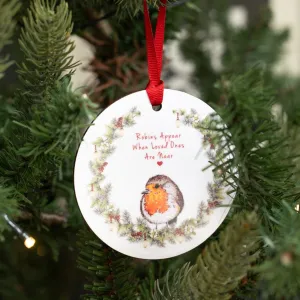Double Sided When Robins Appear Christmas Tree Decoration | Wood