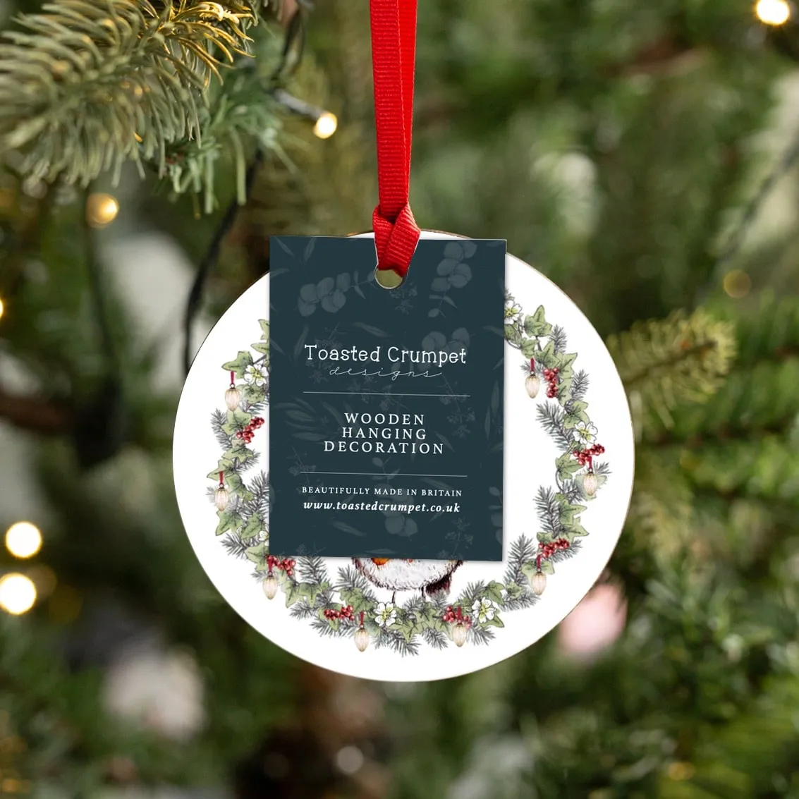 Double Sided When Robins Appear Christmas Tree Decoration | Wood