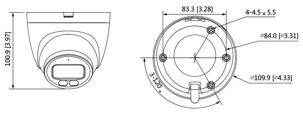 Eagle 4MP Full-Colour IR Turret Camera - White