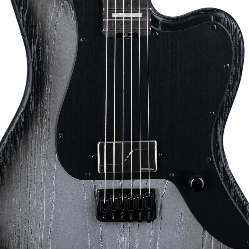 ESP LTD Deluxe XJ-1 Baritone HT Electric Guitar - Silver Blast