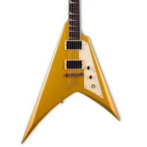 ESP LTD Kirk Hammett Signature V Electric Guitar- Gold Sparkle - LKH-VMGO