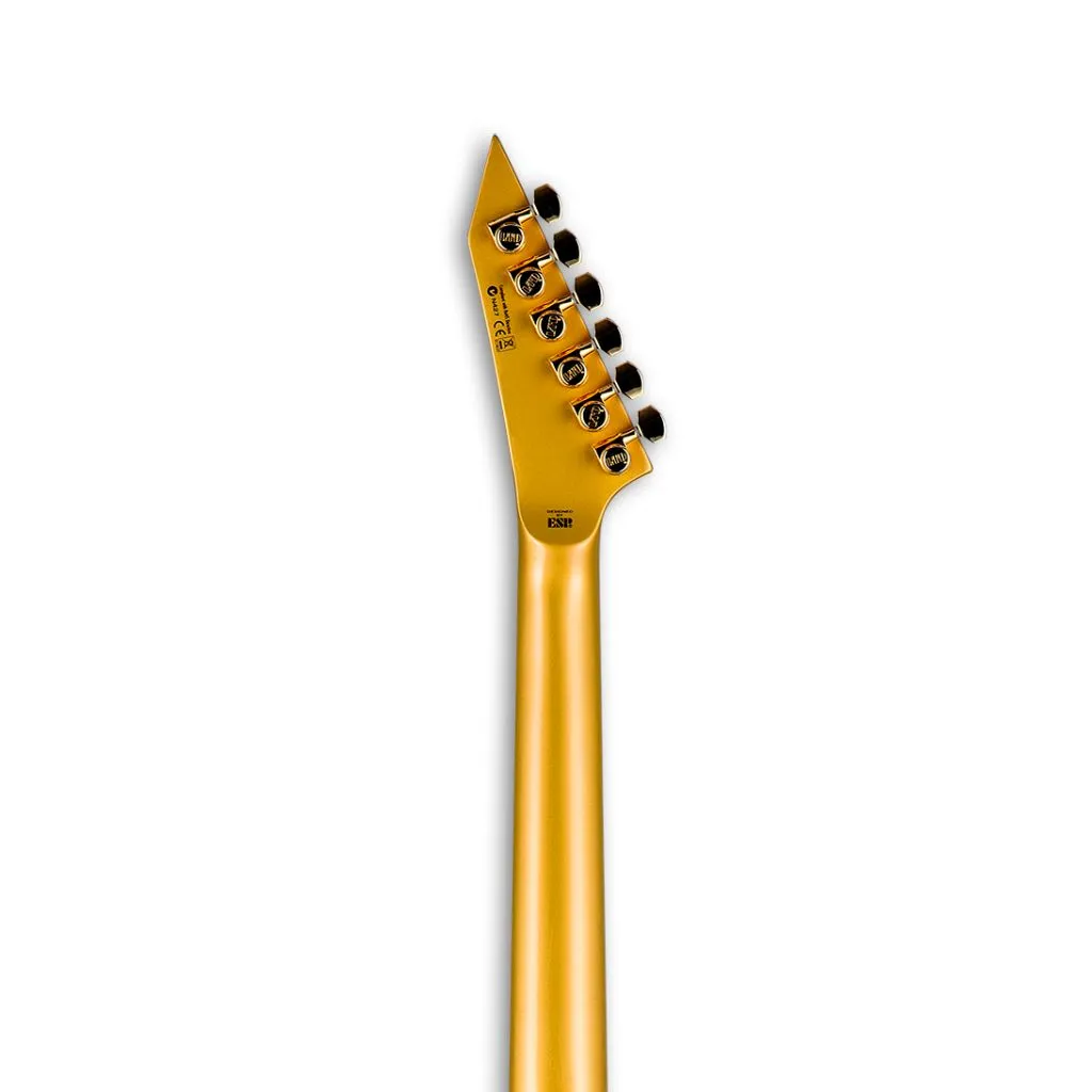ESP LTD Kirk Hammett Signature V Electric Guitar- Gold Sparkle - LKH-VMGO